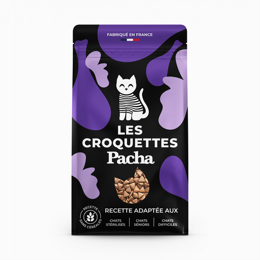 1 sac par mois de Croquettes Pacha™ | 1 Beutel Pacha-Trockenfutter™ pro Monat