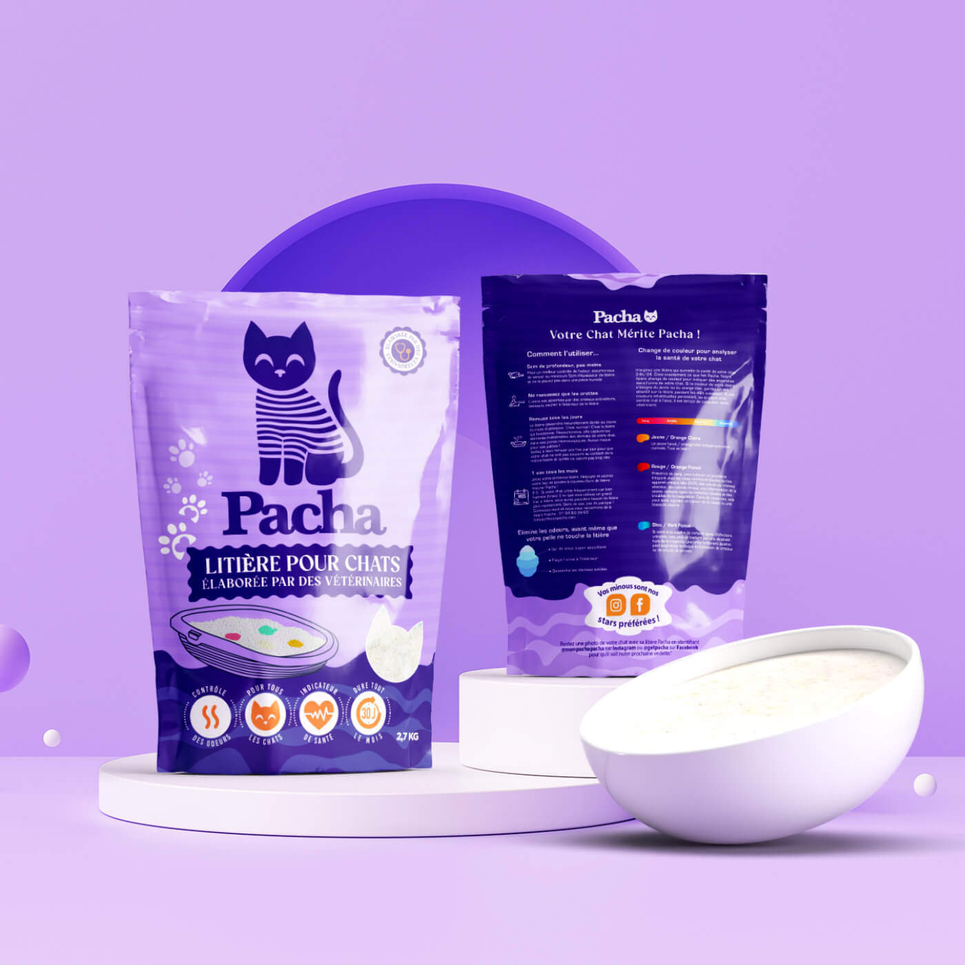 Das Pacha™ | Intelligente Katzenstreu (2 Beutel)